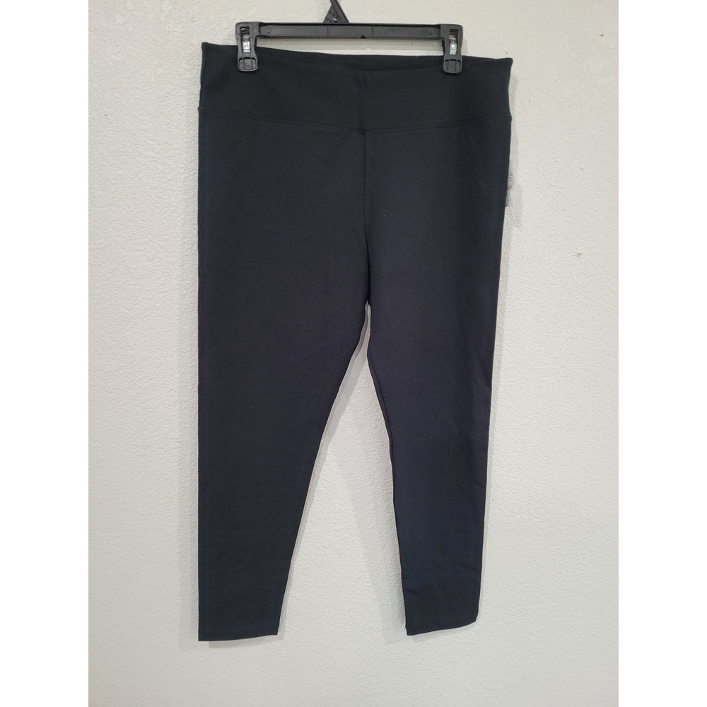 J. Crew Women's‎ Black High Waist Cropped Leggings Pants size XL Active #P